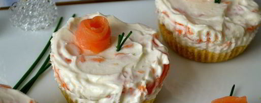 Шаг 10: закусочных мини-чизкейков со слабосоленой семгой