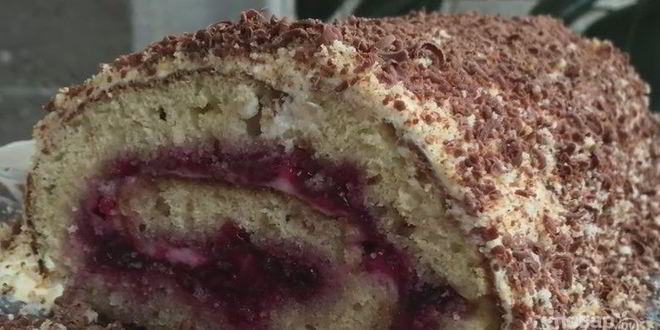 Рецепт домашнего творожного рулета