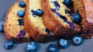 Рецепт Бананового кекса с голубикой на растительном масле