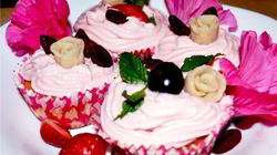 Рецепт Капкейков Розовое счастье