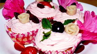 Рецепт Капкейков Розовое счастье