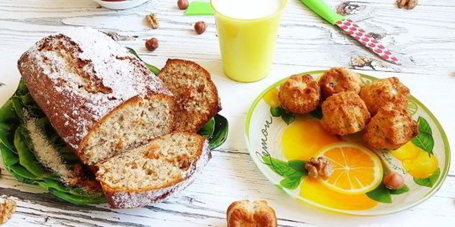 Рецепт кекса с орехами