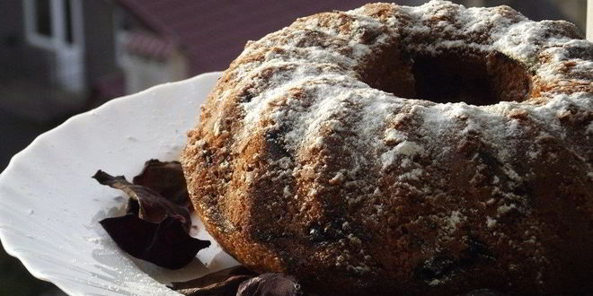 Рецепт кекса с вишней и орехами