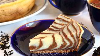 Рецепт Кекса Зебра на сметане
