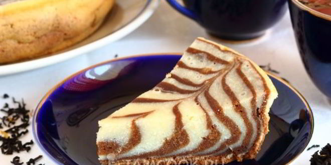 Рецепт кекса зебра на сметане