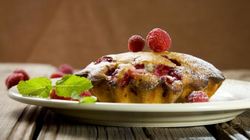 Рецепт Малинового кекса с корицей