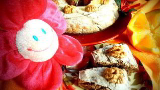 Рецепт Орехова-шоколадного кекс с цукатами из сметанного яблока