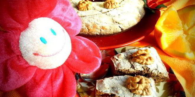 Рецепт орехова-шоколадного кекс с цукатами из сметанного яблока