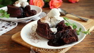 Рецепт Шоколадного фондана с мороженым