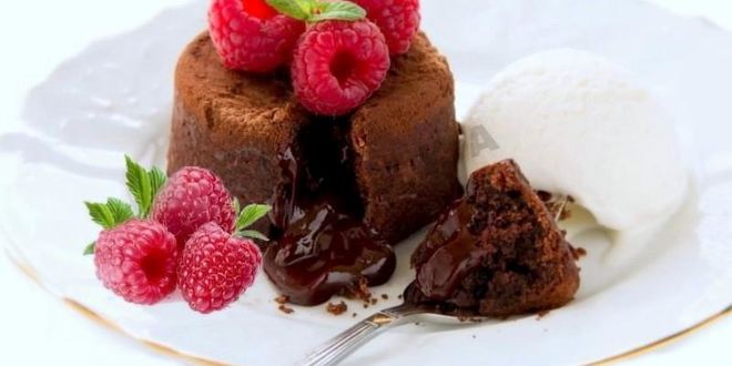 Рецепт шоколадного фондана с жидким центром