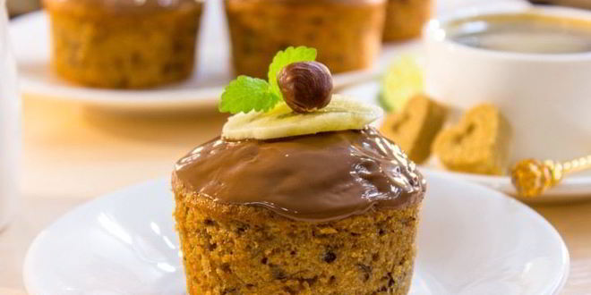 Рецепт шоколадных кексов с бананами и фундуком