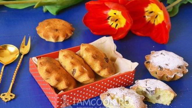 Рецепт Творожных кексов с изюмом