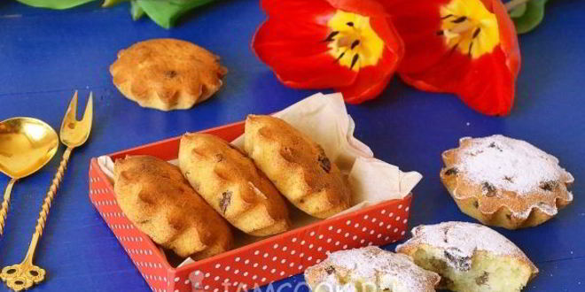 Рецепт творожных кексов с изюмом