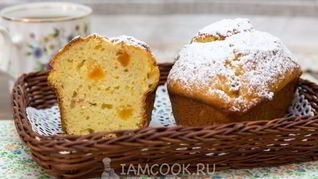 Рецепт Творожных кексов с курагой