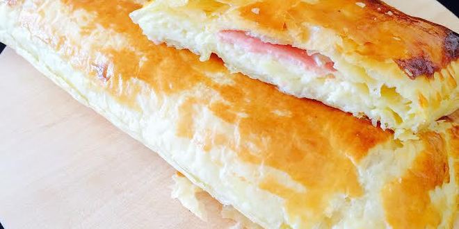 Рецепт слоеного хачапури с ветчиной