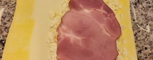 Шаг 1: слоеного хачапури с ветчиной