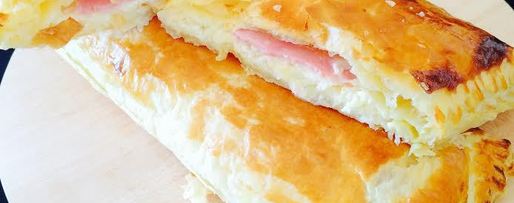 Шаг 5: слоеного хачапури с ветчиной