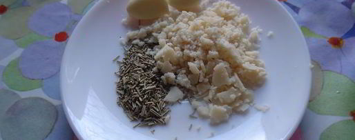 Шаг 2: белого хлеба с пармезаном шестое чувство