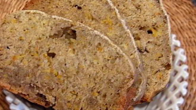 Рецепт Домашнего хлеба из патиссонов с чесноком и имбирем