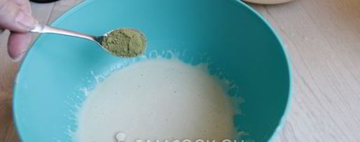 Шаг 2: хлеба с чаем матча