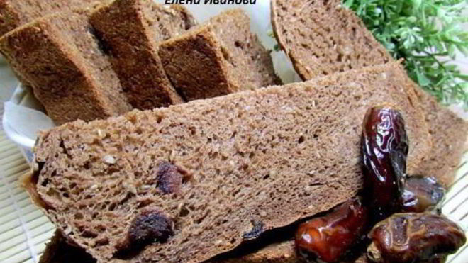 Рецепт Шоколадного хлеба с кунжутом и финиками
