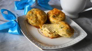 Рецепт Сконов с зеленью и сыром