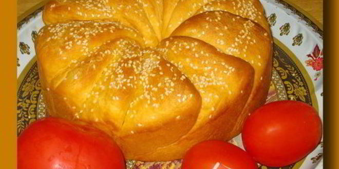 Рецепт томатного хлеба с кунжутом