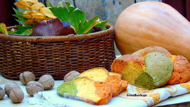 Рецепт Трехцветного хлеба