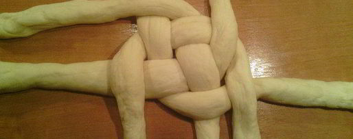 Шаг 13: творожного хлеба плетенка