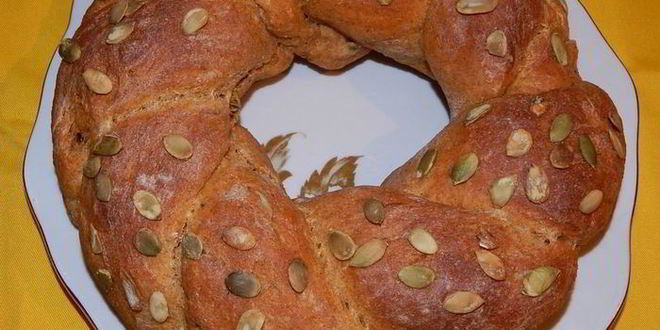 Рецепт тыквенного хлеба с цельнозерновой мукой