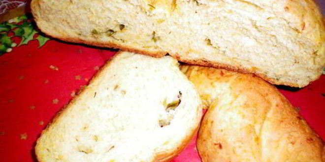 Рецепт тыквенного хлеба с зеленым луком