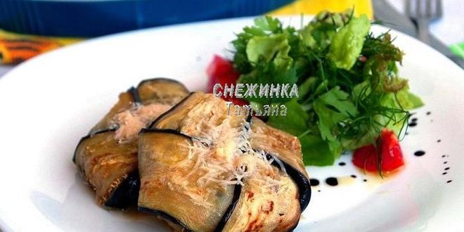 Рецепт конвертиков из баклажана с моцареллой, томатом и цукини