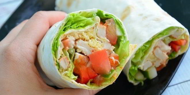 Рецепт курицы с овощами в лаваше