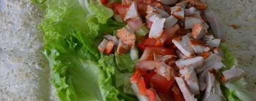 Шаг 2: курицы с овощами в лаваше