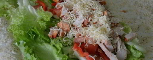 Шаг 3: курицы с овощами в лаваше