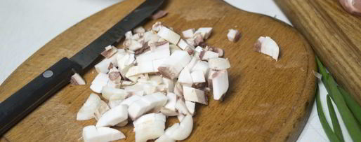 Шаг 1: лаваша с курицей и грибами