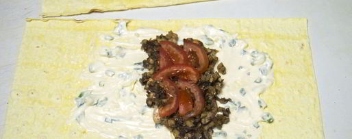 Шаг 7: лаваша с курицей и грибами