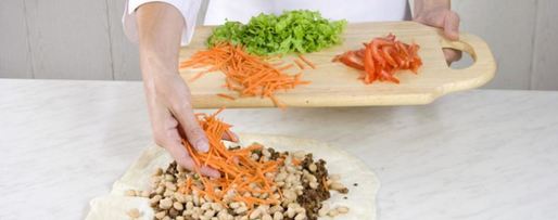 Шаг 1: лаваша с пряной говядиной и фасолью