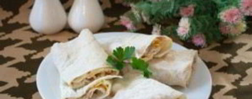 Шаг 6: лаваша с рыбой и сыром