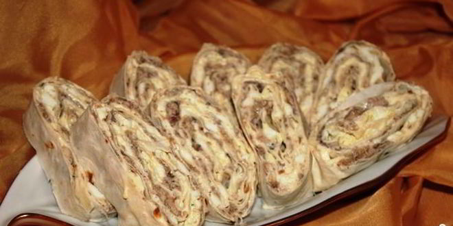 Рецепт лаваша с сайрой