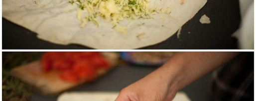 Шаг 5: лаваша с сыром и помидорами на гриле