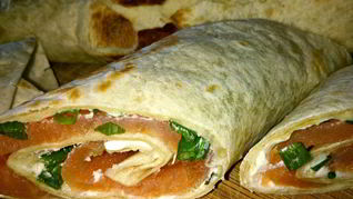 Рецепт Лаваша с сыром и рыбой