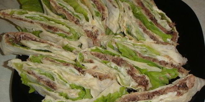 Рецепт лаваша с тунцом