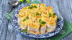 Рецепт Лаваша с творогом и сыром в духовке