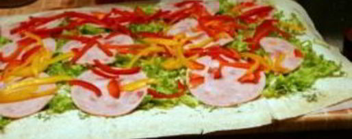 Шаг 5: лаваша с ветчиной и плавленым сыром