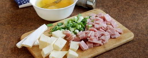 Шаг 3: лаваша с ветчиной и яйцом