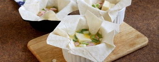 Шаг 5: лаваша с ветчиной и яйцом