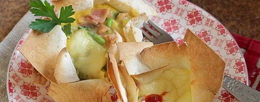 Шаг 6: лаваша с ветчиной и яйцом