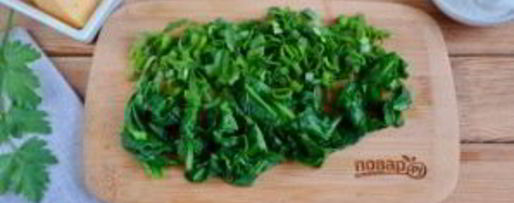 Шаг 2: лаваша с яйцом и шпинатом