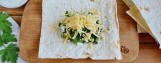 Шаг 6: лаваша с яйцом и шпинатом